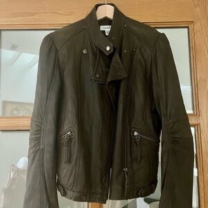 Calvin Klein Chocolate Brown Leather Jacket